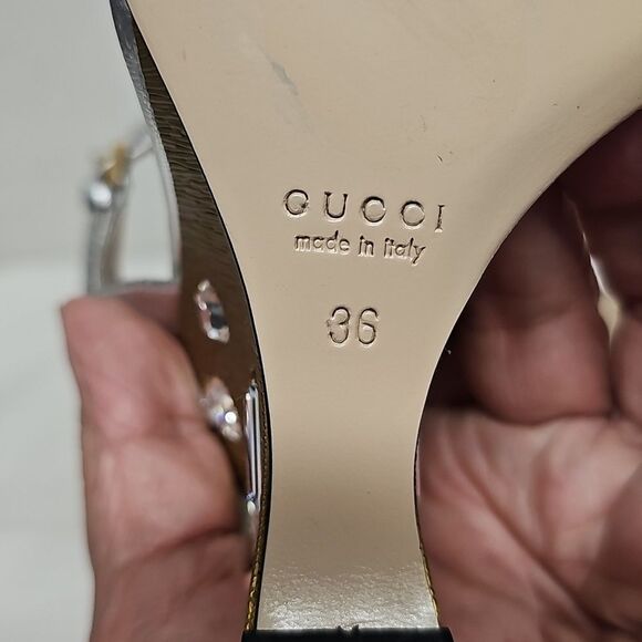 GUCCI CRYSTAL EMBELLISHED WEDGE BFPM-03-221 - Picture 5 of 6